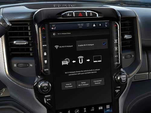 2023 RAM 2500 view of touchscreen display