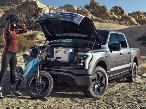 2023 Ford F-150 Lightning view of usuage of frunk