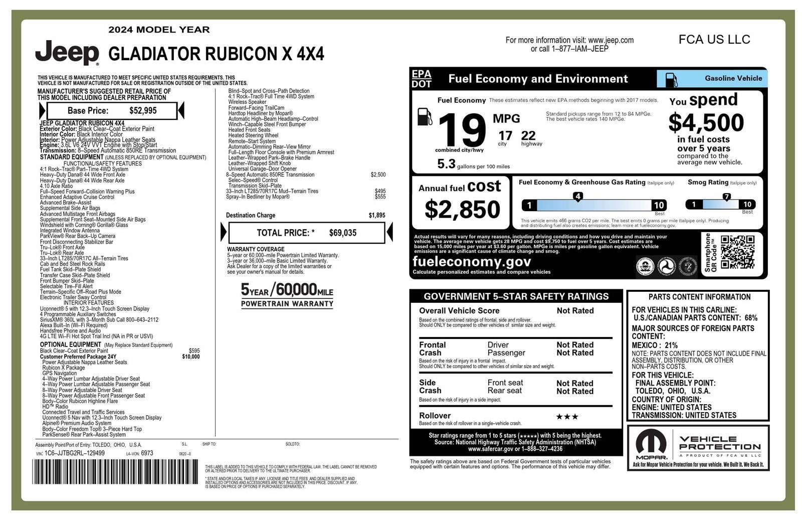 2024 Jeep Gladiator Rubicon X