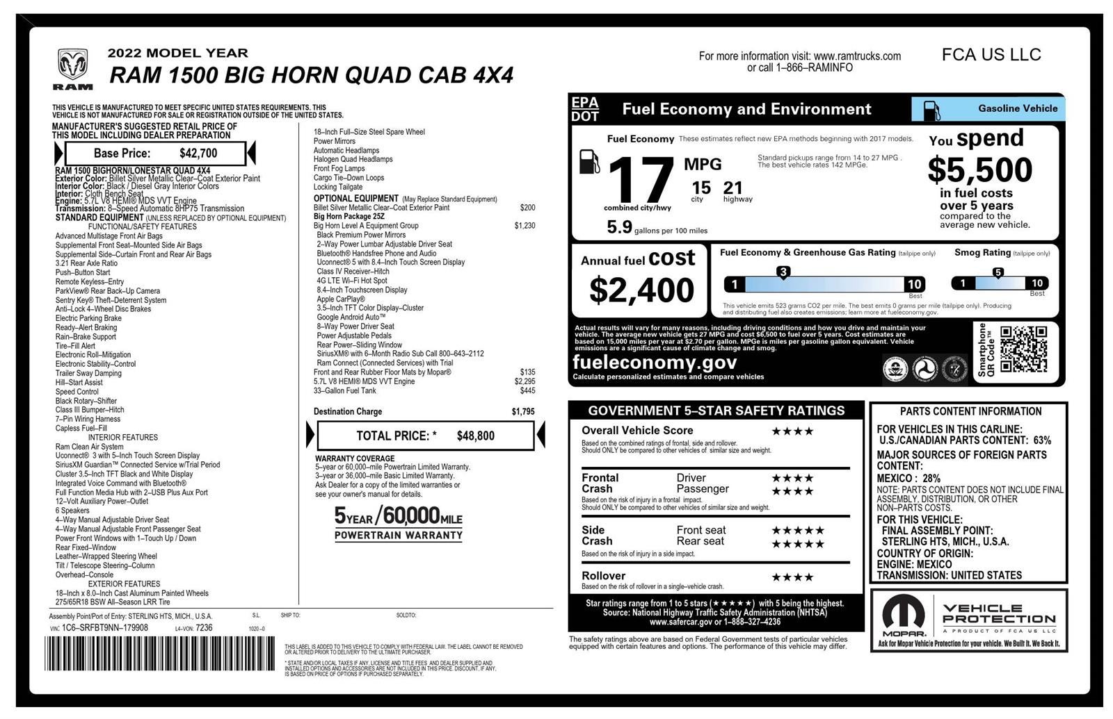 2022 RAM 1500 Big Horn