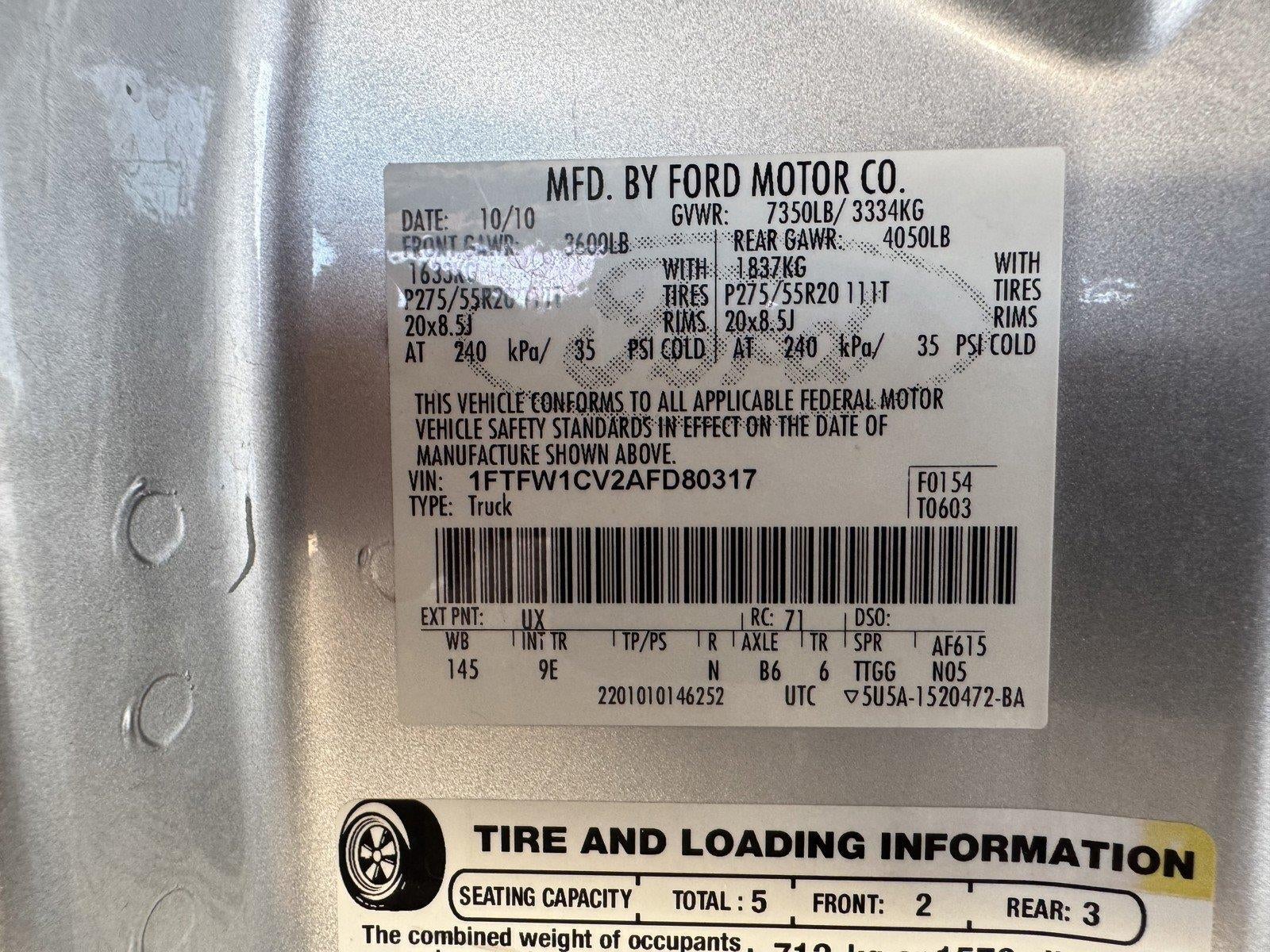 2010 Ford F-150 Platinum