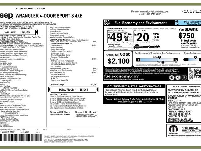 2024 Jeep Wrangler 4Xe Sport S