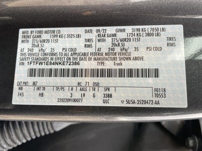 2022 Ford F-150 LARIAT