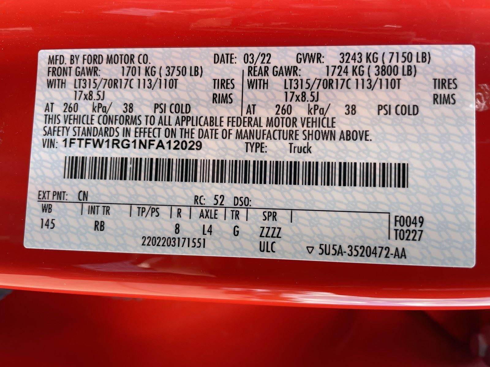 2022 Ford F-150 Raptor