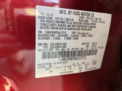 2014 Lincoln MKS 4DR SDN 3.7L FWD