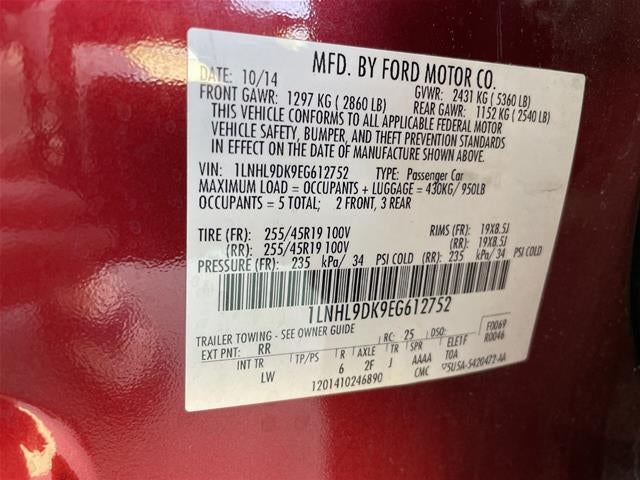 2014 Lincoln MKS 4DR SDN 3.7L FWD