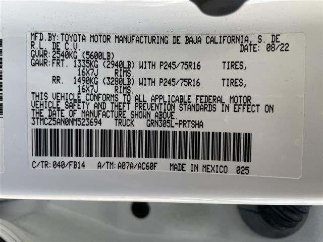 2022 Toyota Tacoma SR