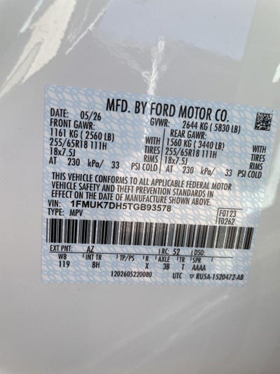 2026 Ford Explorer Active w/200A Pkg