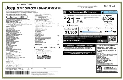 2021 Jeep Grand Cherokee L Summit Reserve