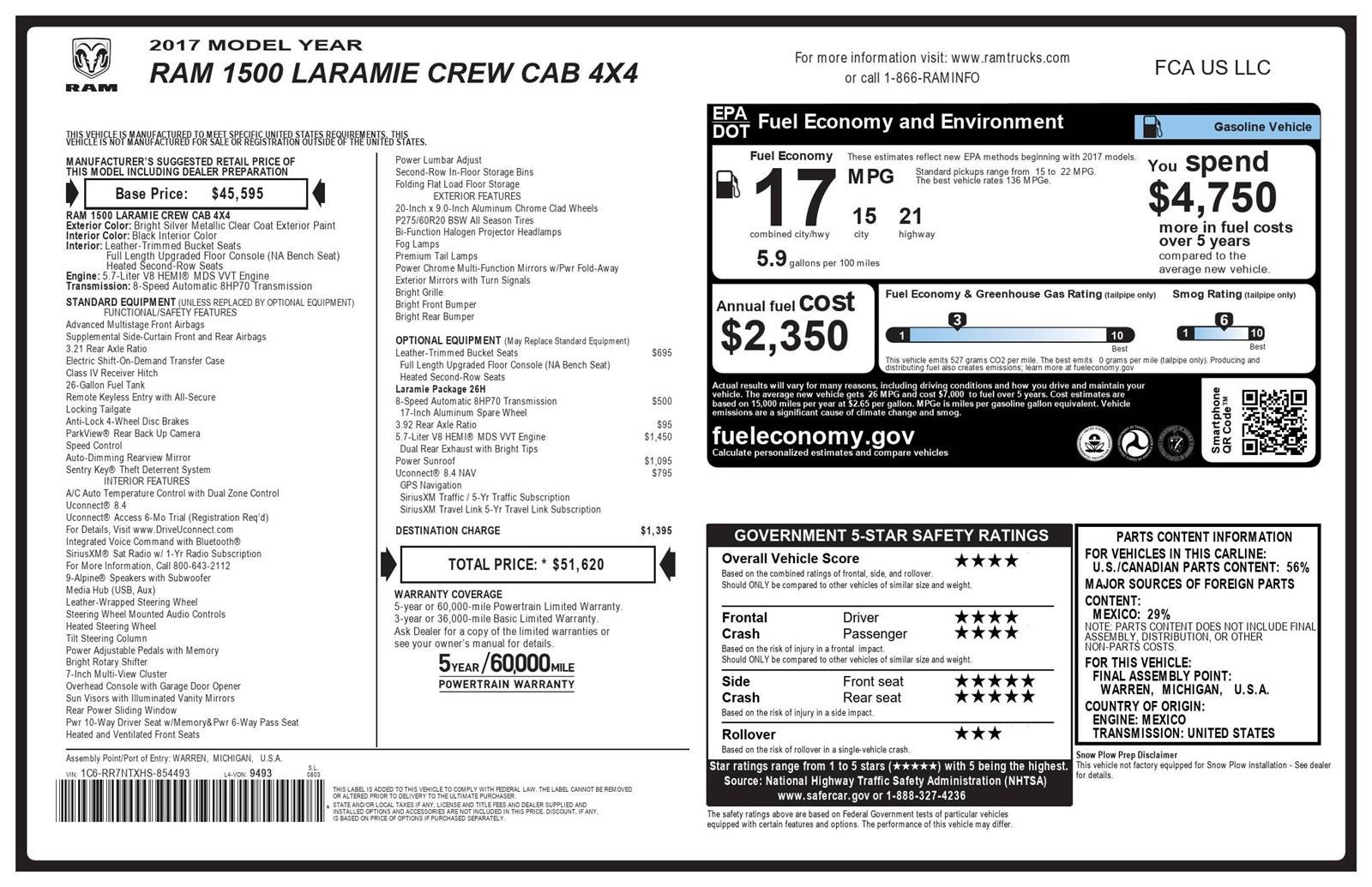 2017 RAM 1500 Laramie
