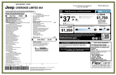 2026 Jeep Cherokee CHEROKEE LIMITED 4X4