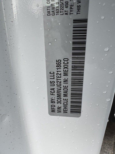 2026 RAM Ram ProMaster RAM PROMASTER 3500 TRADESMAN CARGO VAN HIGH ROOF 159' WB EXT