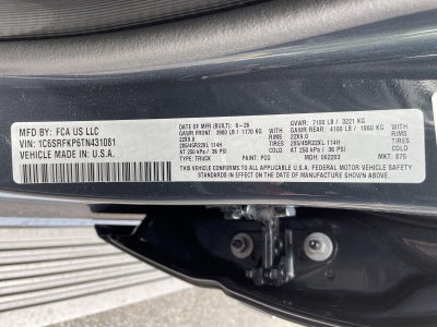 2026 RAM Ram 1500 RAM 1500 TUNGSTEN CREW CAB 4X4