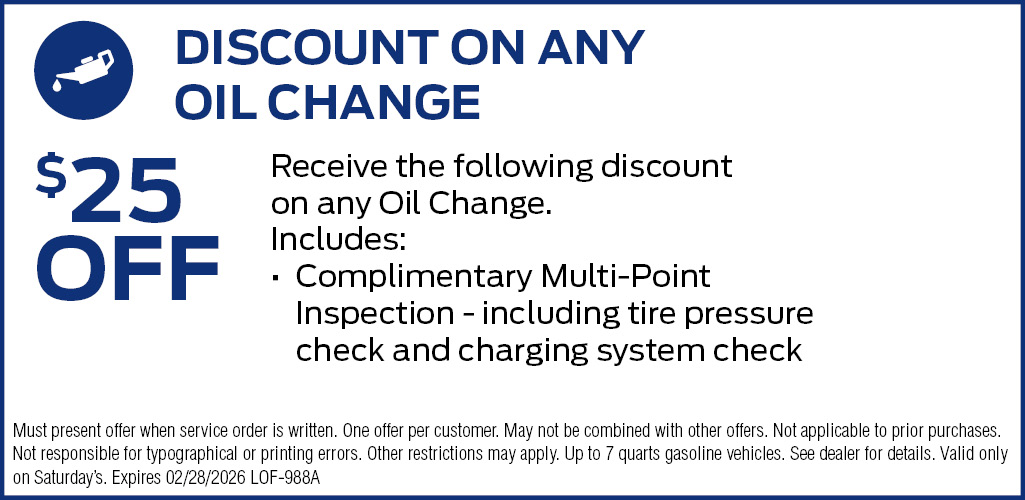 Discount On Any Oil Change